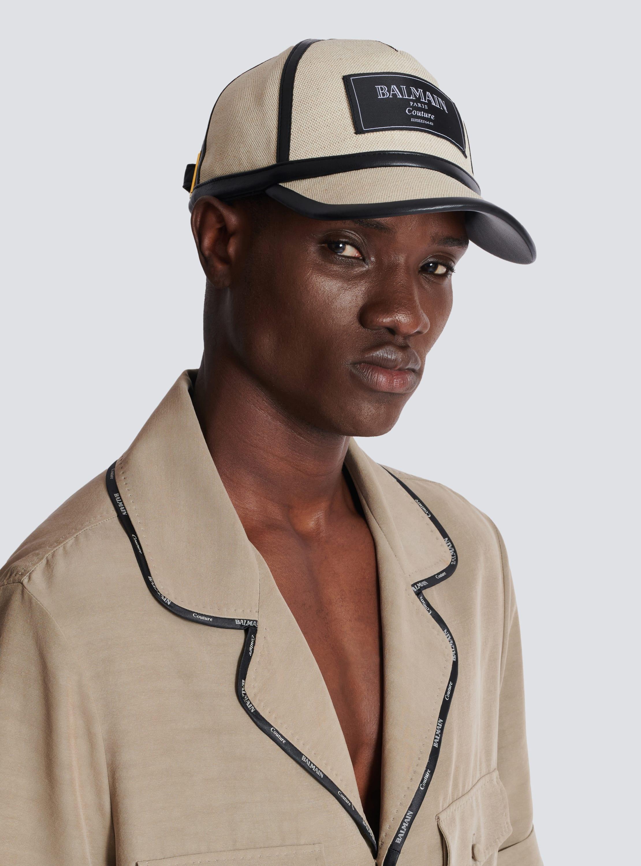 Canvas cap with Balmain Couture label Product Image