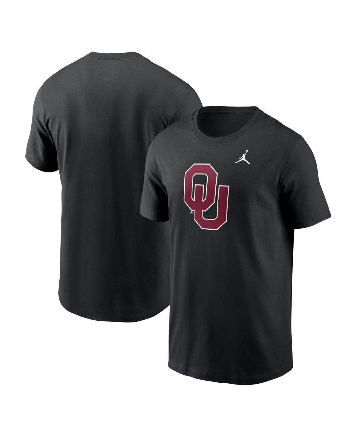 Jordan Mens Black Oklahoma Sooners Primetime Evergreen Logo T-Shirt Product Image