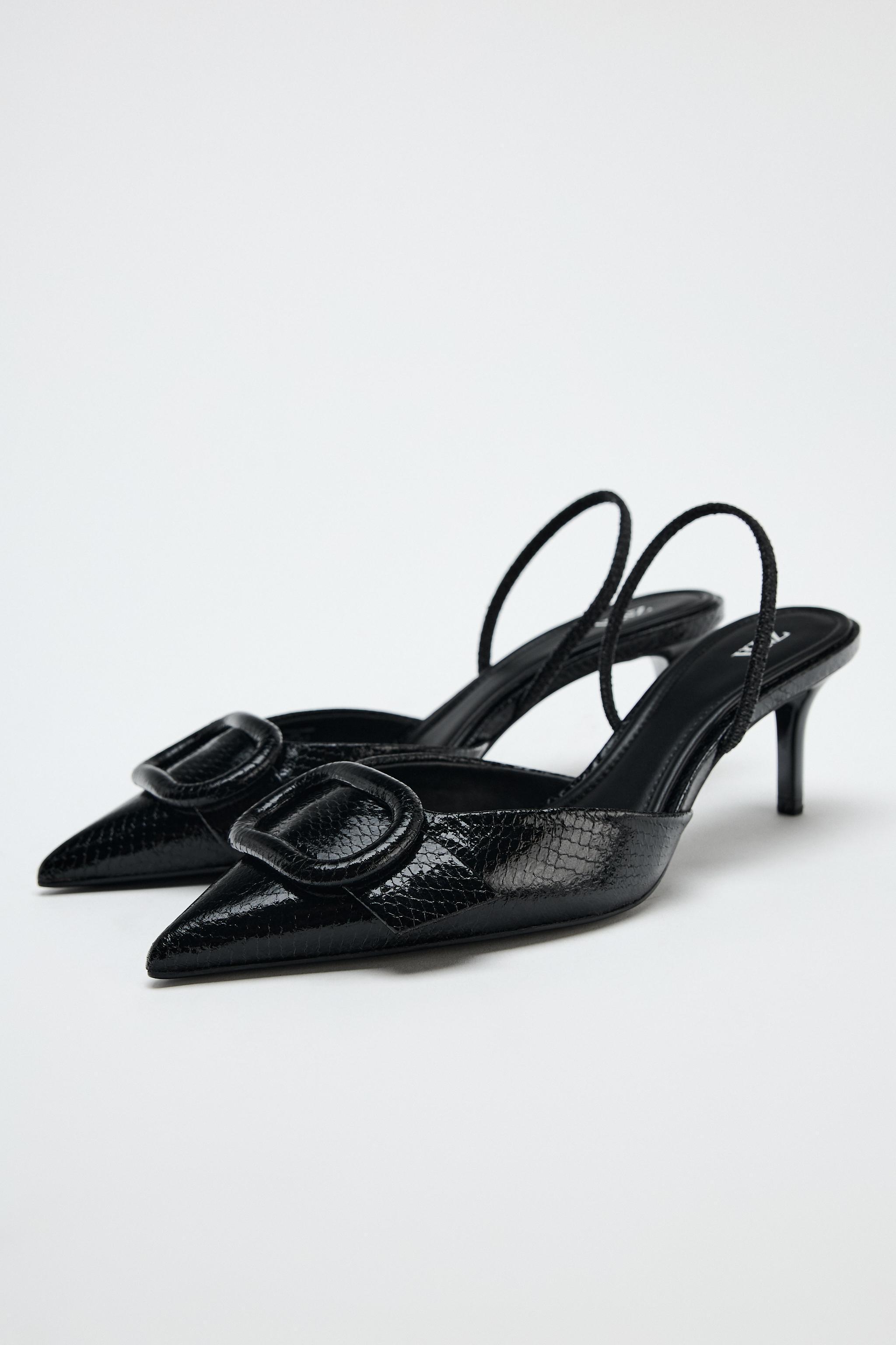 THIN HEELED SLINGBACK SHOES Product Image