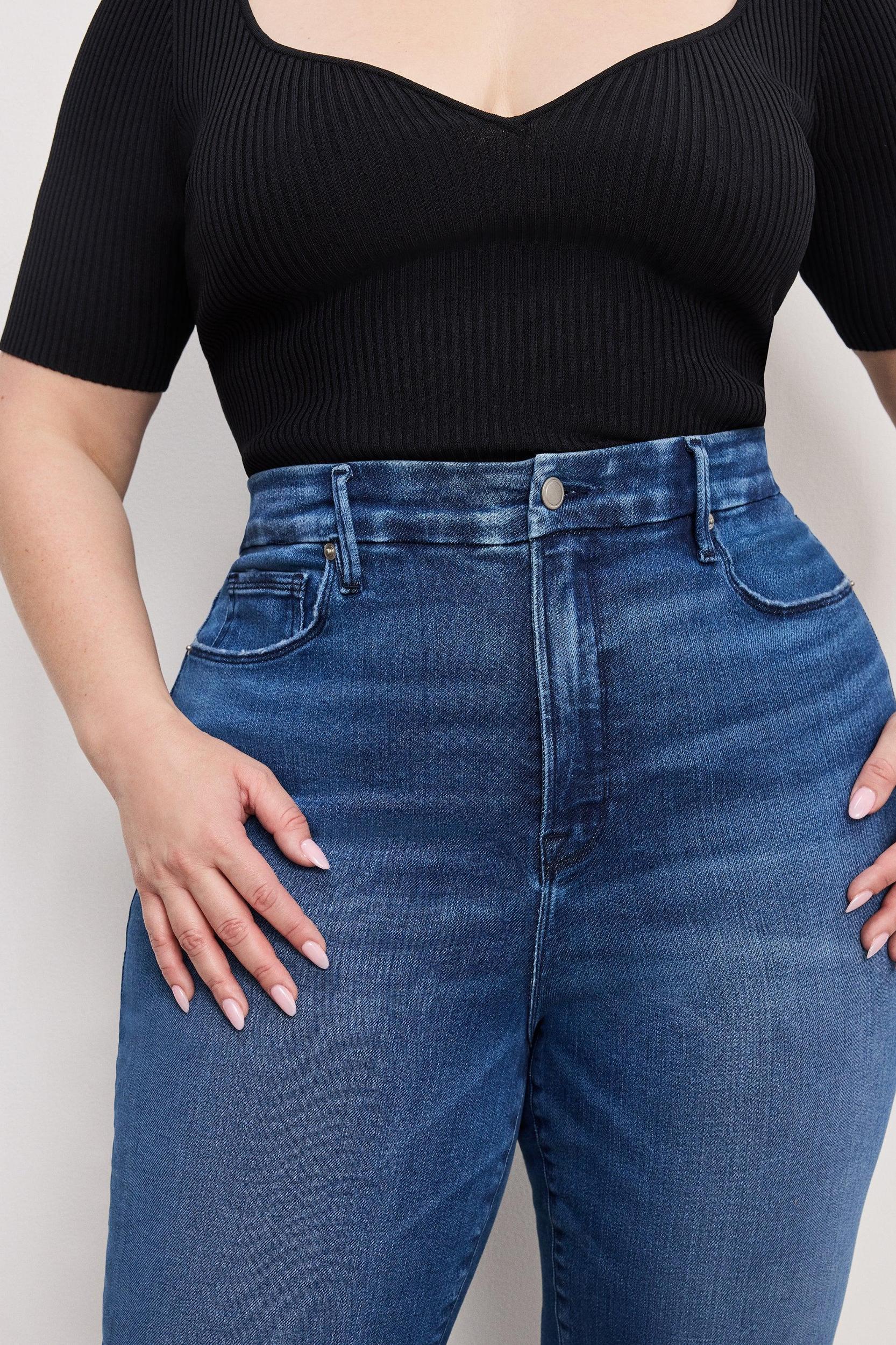 SOFT-TECH GOOD LEGS CROPPED MINI BOOT JEANS | INDIGO891 Product Image