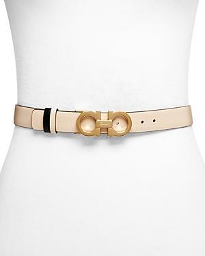 Gancini-Buckle Reversible Leather Belt Product Image