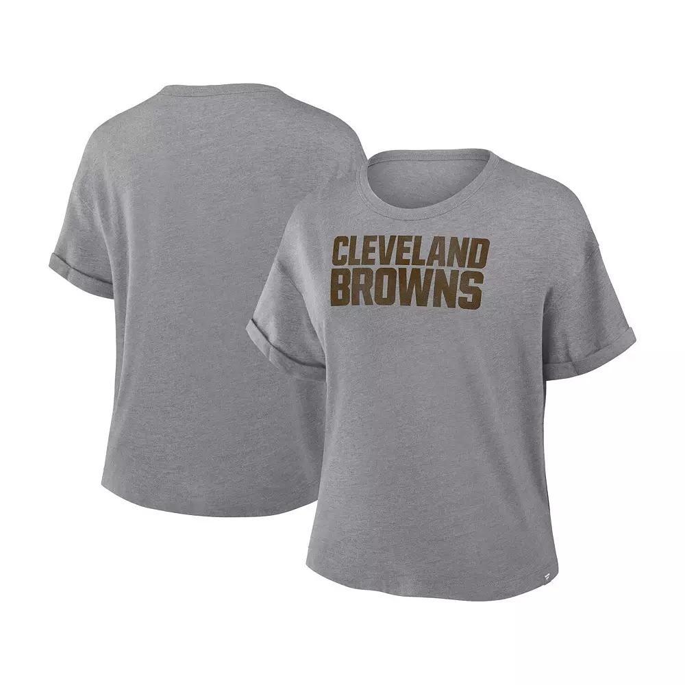 Women's Fanatics Heather Gray Cleveland Browns Tri-Blend T-Shirt,  Product Image