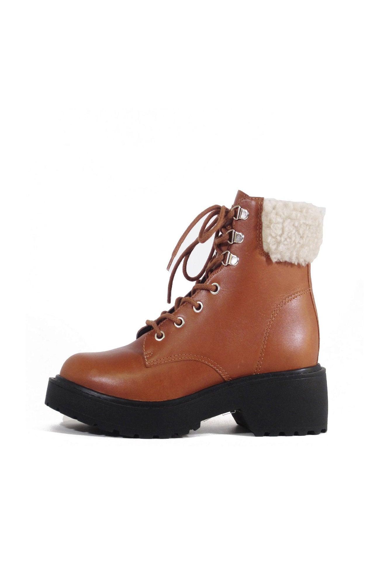 Seal Combat Boots with Shearling Product Image