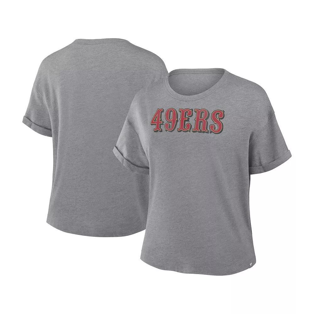 Women's Fanatics Heather Gray San Francisco 49ers Tri-Blend T-Shirt,  Product Image