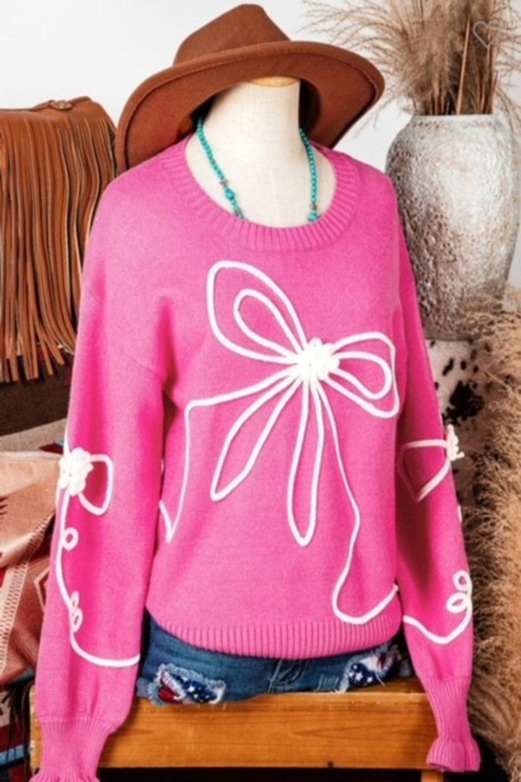 Pink Corded Sweater Product Image