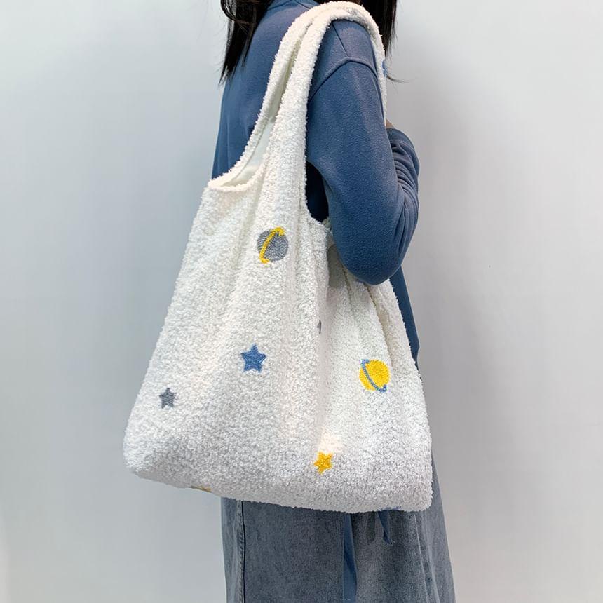 Patterned Fluffy Tote Bag Product Image