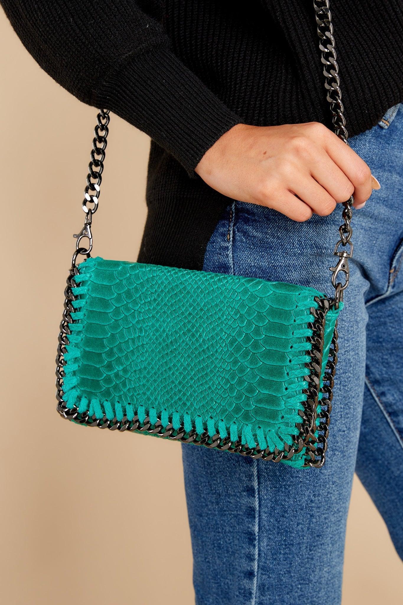 In High Places Green Clutch Bag Product Image