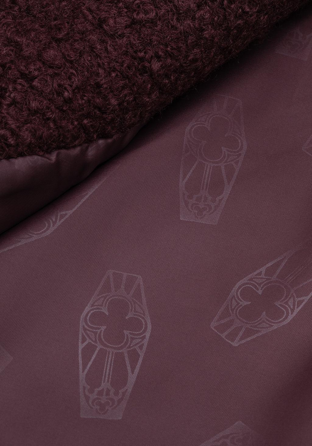 Gorgon Bouclé Oversized Coat - Red Product Image