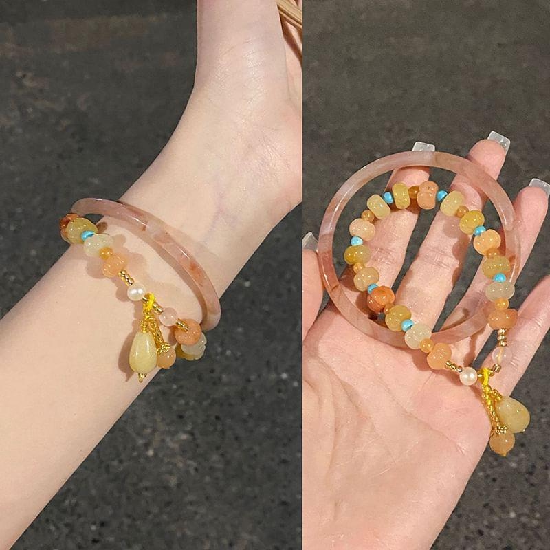 Set: Gemstone Bracelet + Bangle Product Image