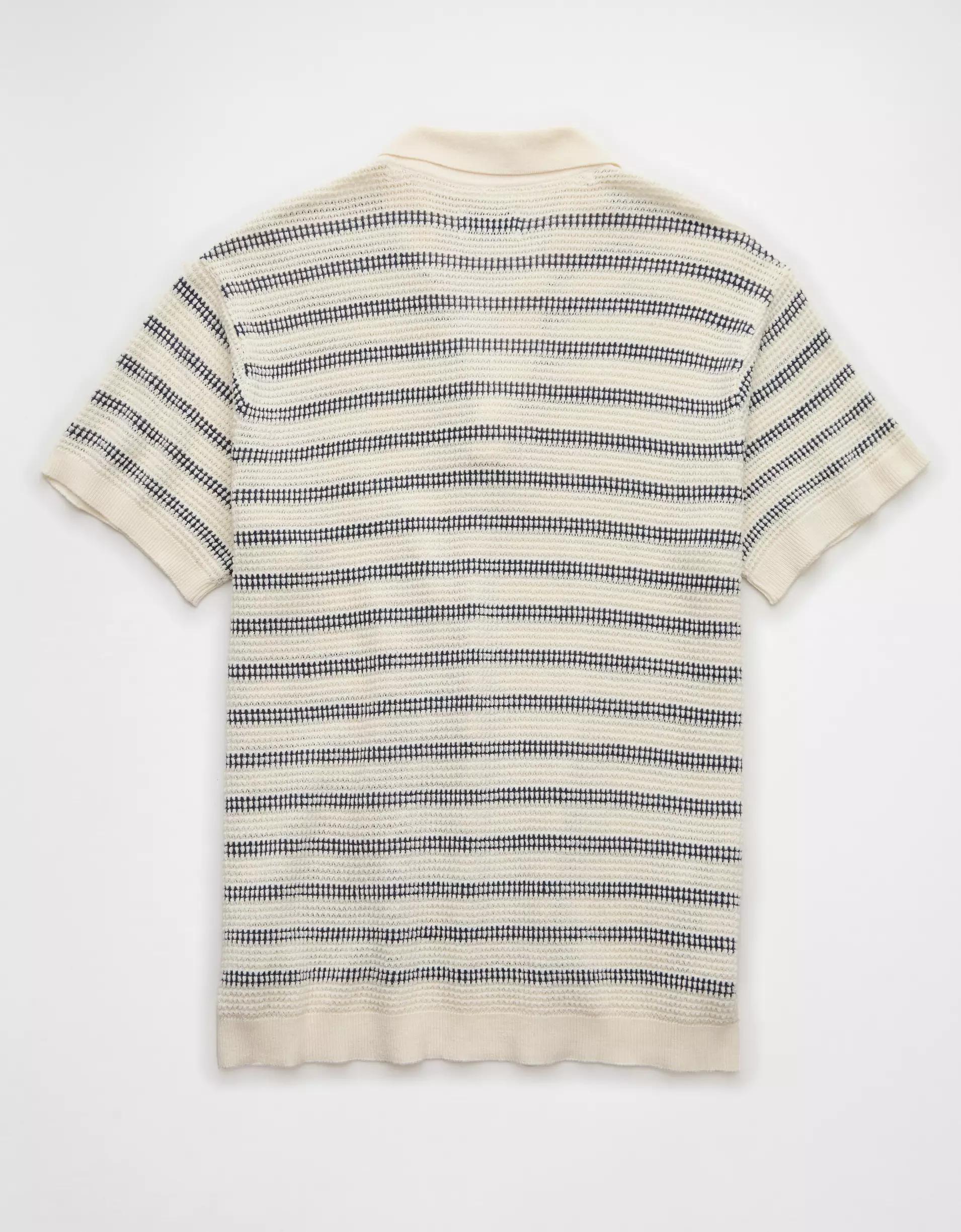 AE Weekend Striped Sweater Polo Shirt Product Image