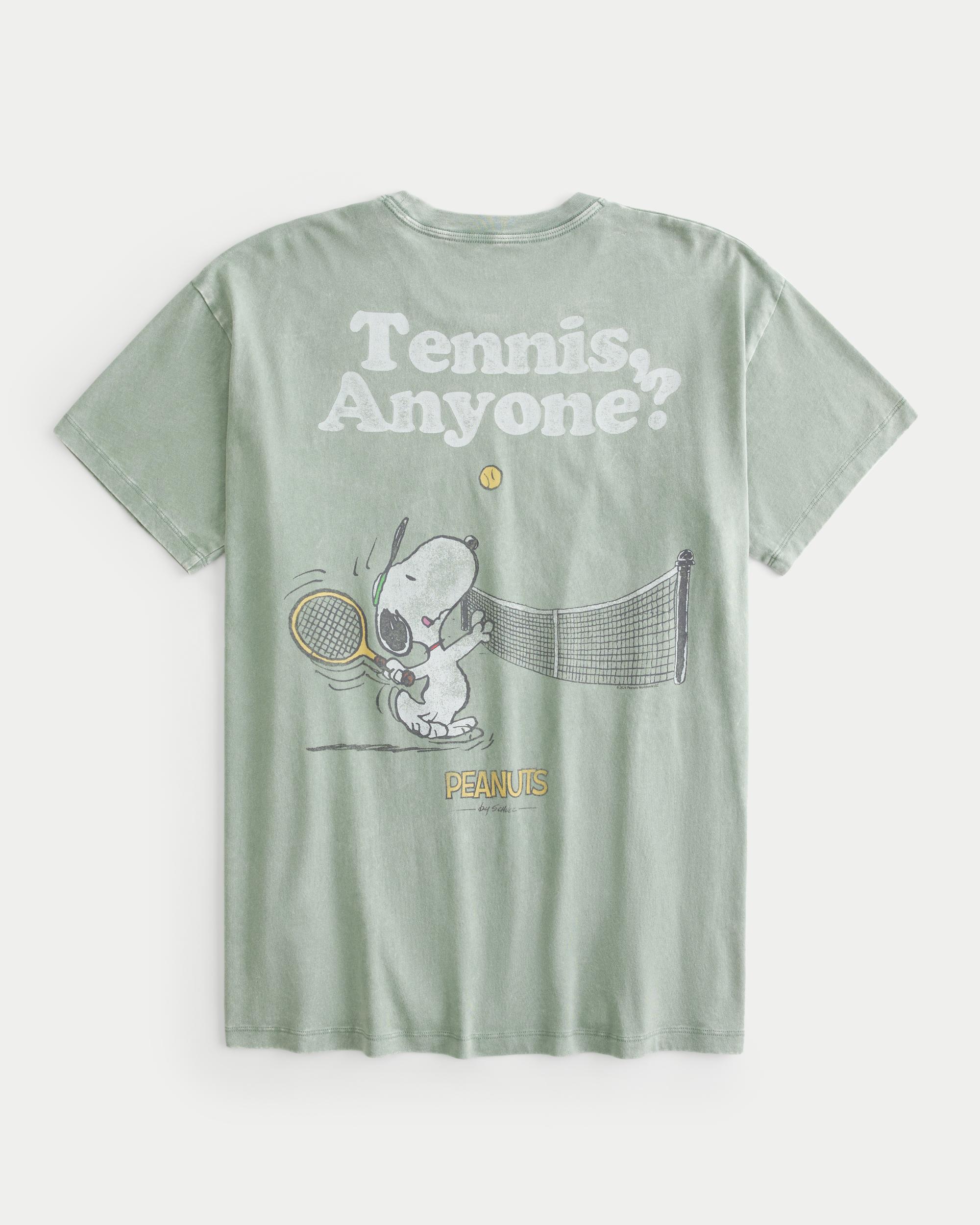 Oversized Peanuts Tennis Graphic Tee Product Image