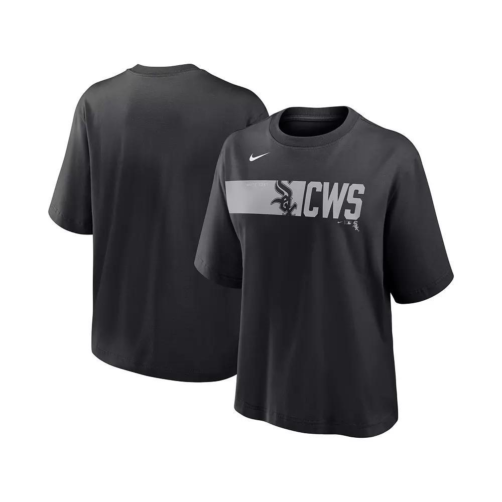 Women's Nike Black Chicago White Sox Team Knockout Boxy T-Shirt,  Product Image