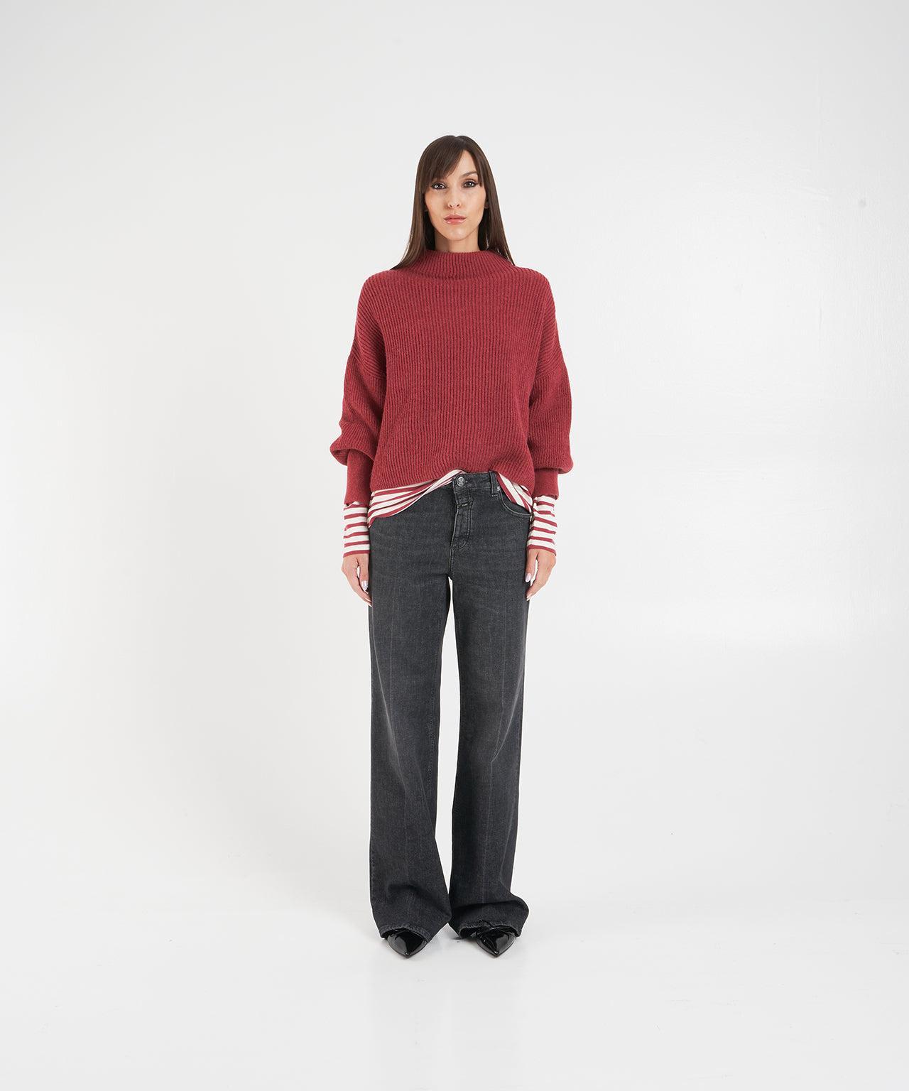 Wool Blend knit sweater Product Image