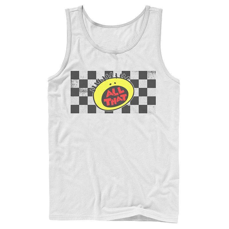 Mens Nickelodeon All That Checkered Logo Panel Graphic Tank Top Product Image