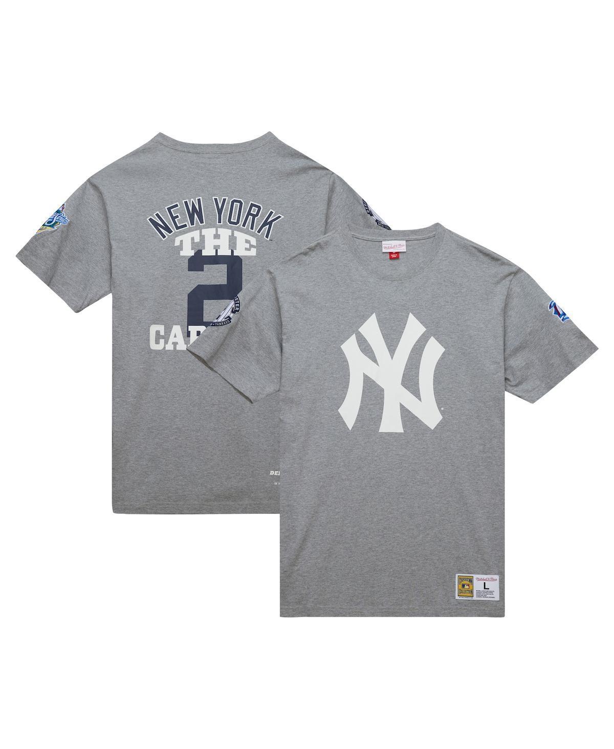 Mens Mitchell & Ness Derek Jeter Heather Gray New York Yankees Cooperstown Collection Legends T-Shirt Product Image