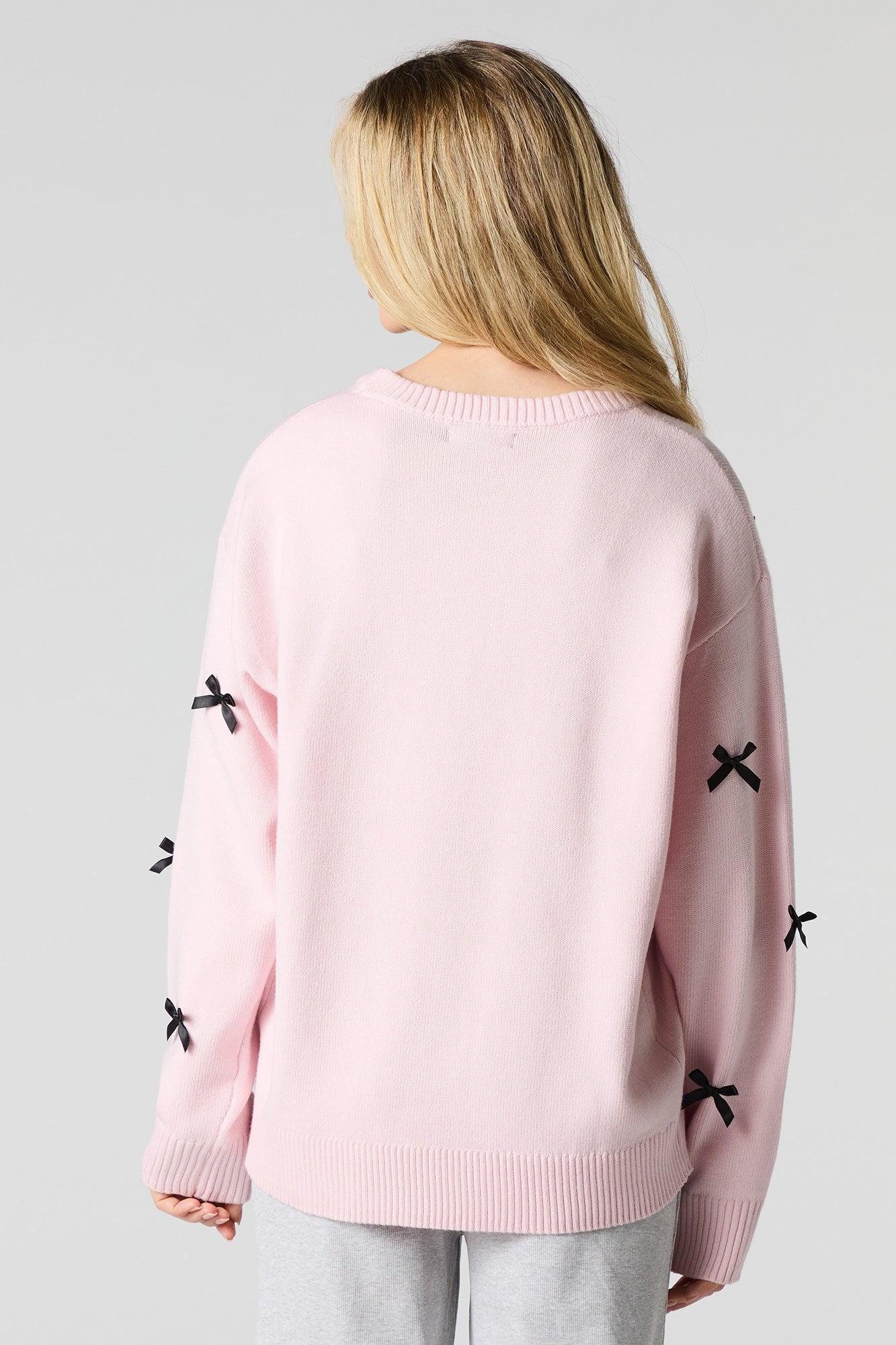 Bow Embellished Sweater Female Product Image