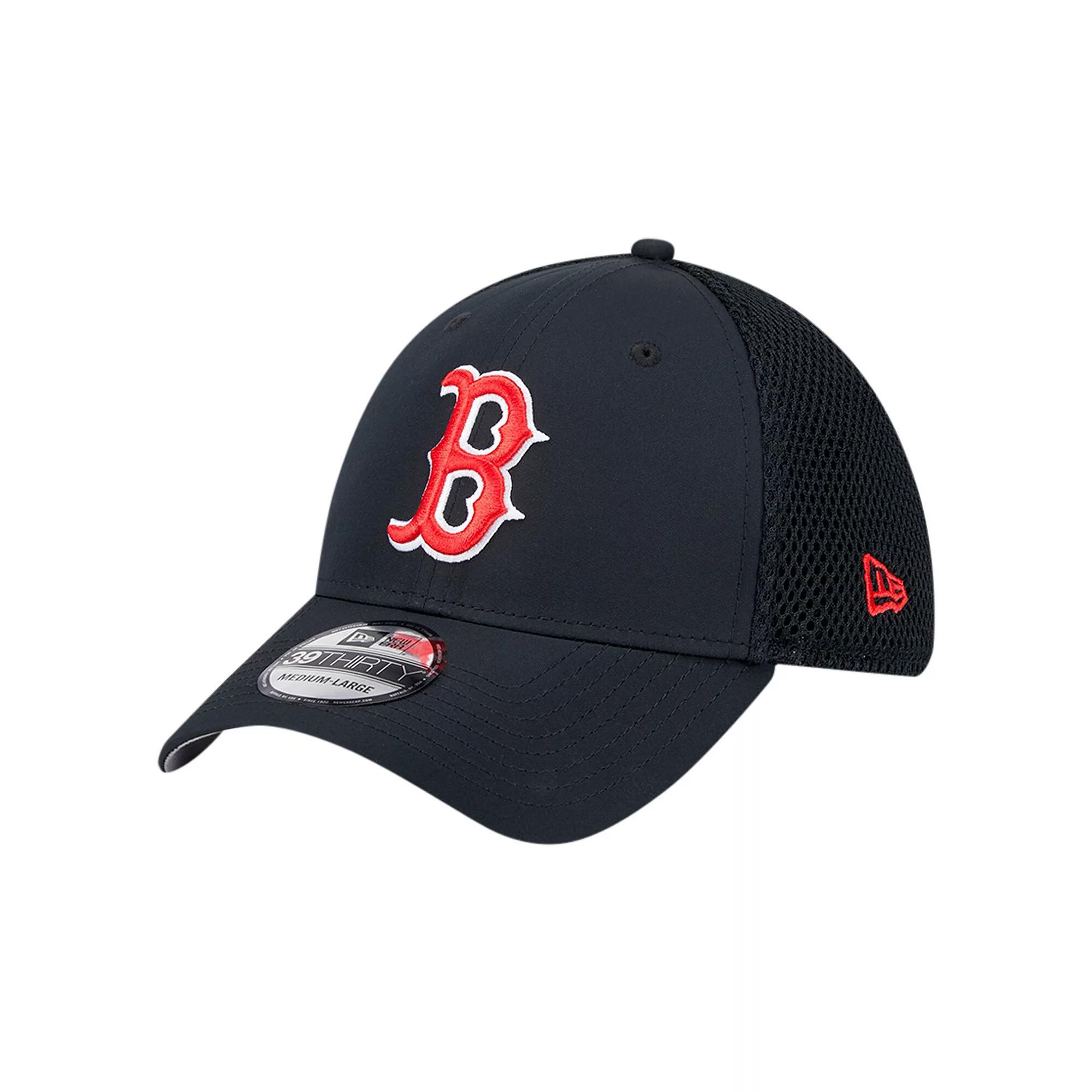 Men's New Era Black Boston Red Sox Team Tone 39THIRTY Flex Hat, Size: Medium/Large Product Image