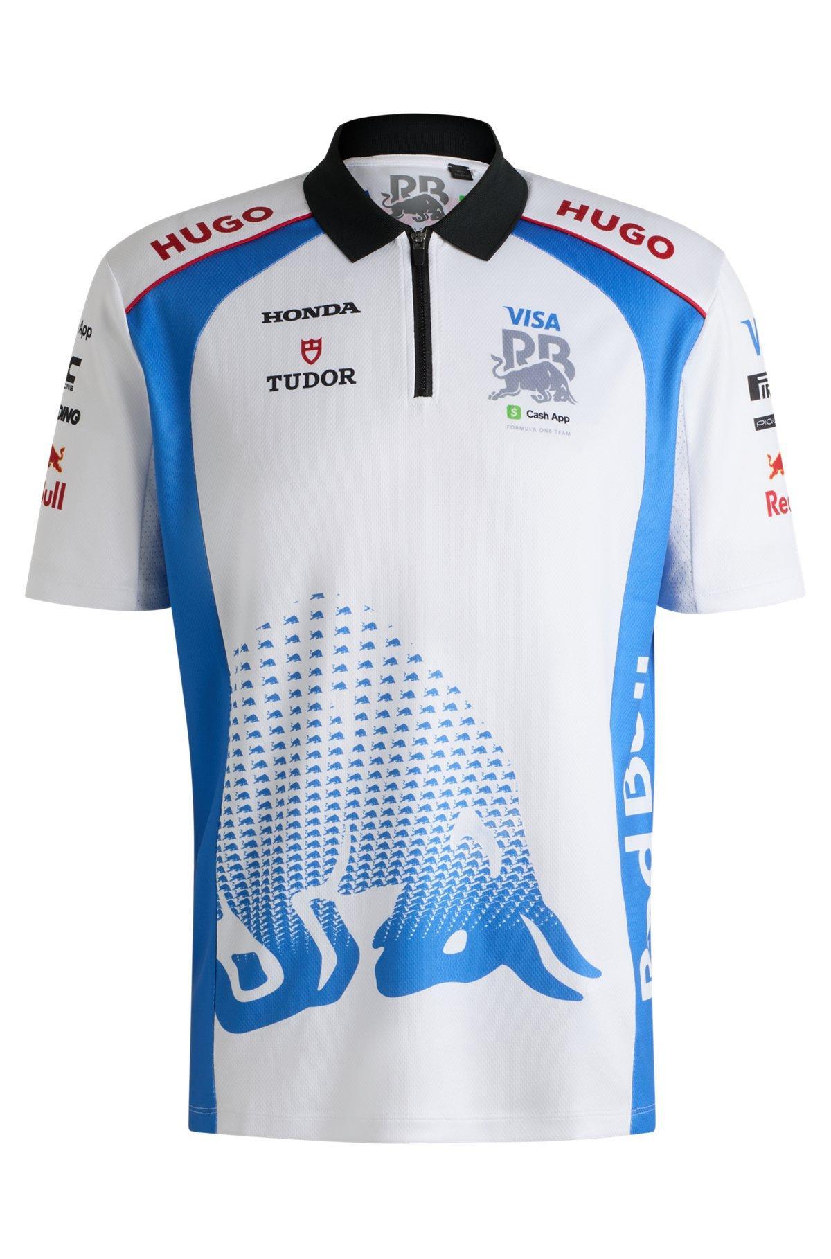 HUGO x VCARB fanwear polo shirt with degradé bull motif Product Image