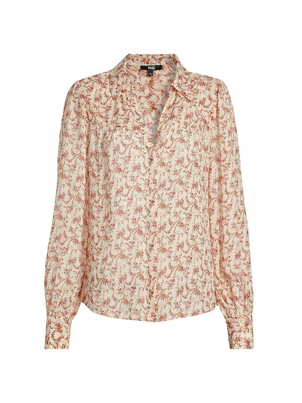 Womens Gardener Floral Silk Blouse Product Image