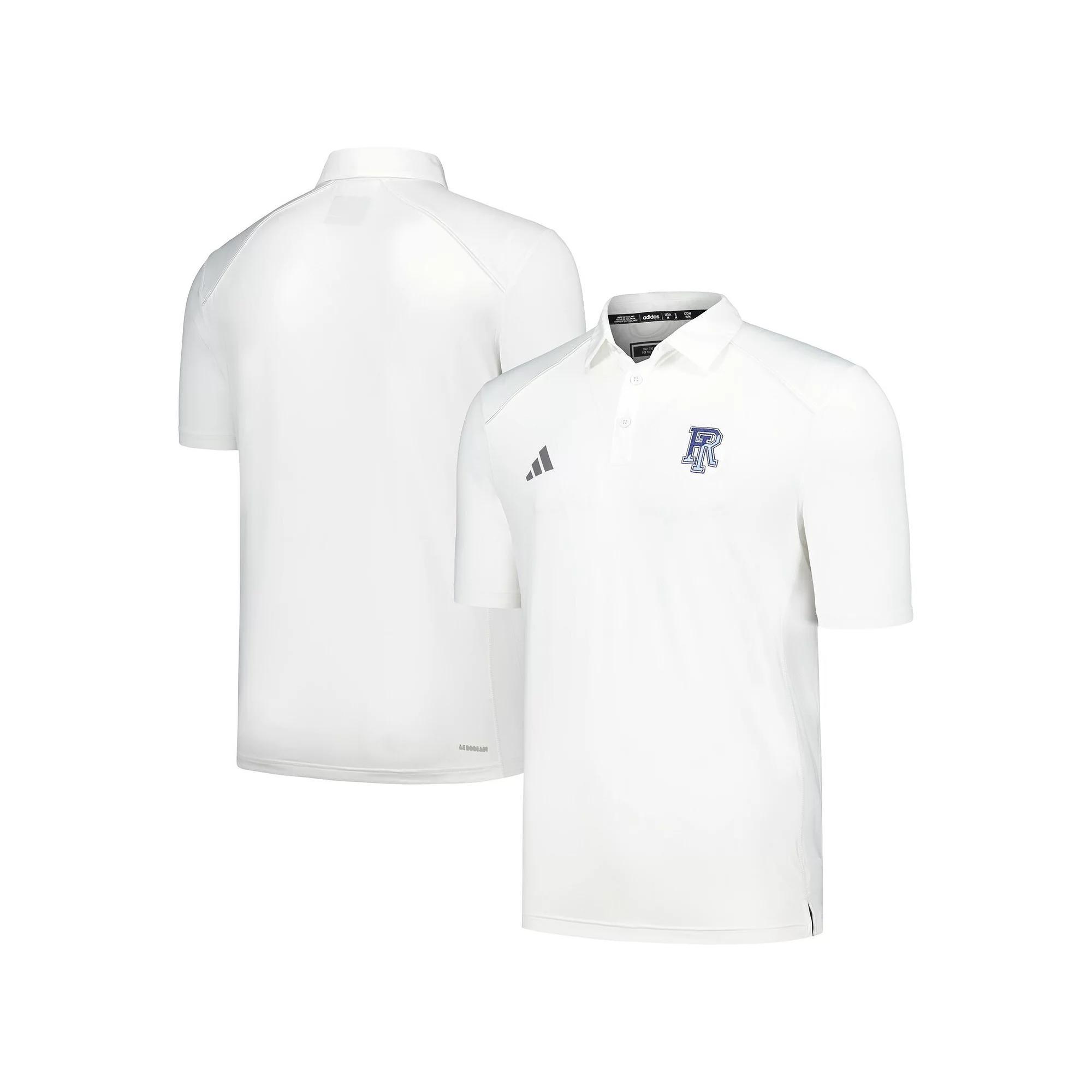 Men's adidas White Rhode Island Rams Classic AEROREADY Polo,  Product Image