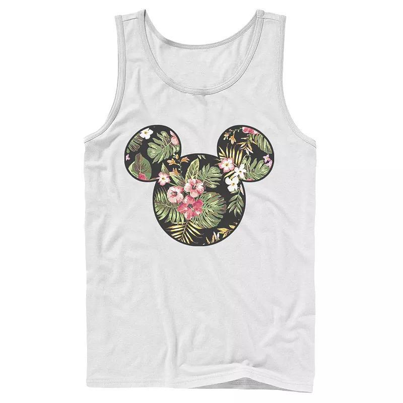 Disney's Mickey Mouse Men's Tropical Fill Tank Top, Size: XL, White Product Image