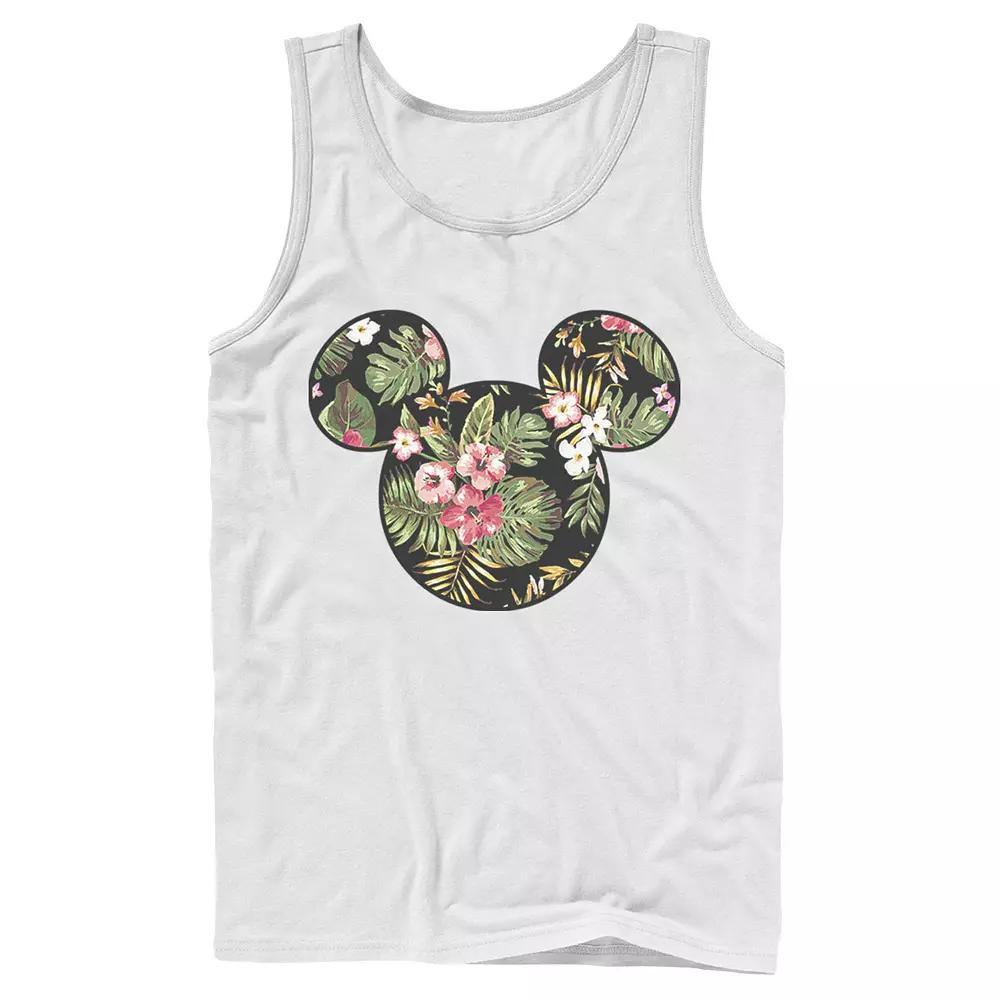 Disney's Mickey Mouse Men's Tropical Fill Tank Top, Size: XL, White Product Image