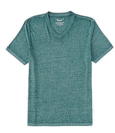 Lucky Brand Short Sleeve Burnout V-Neck T Product Image