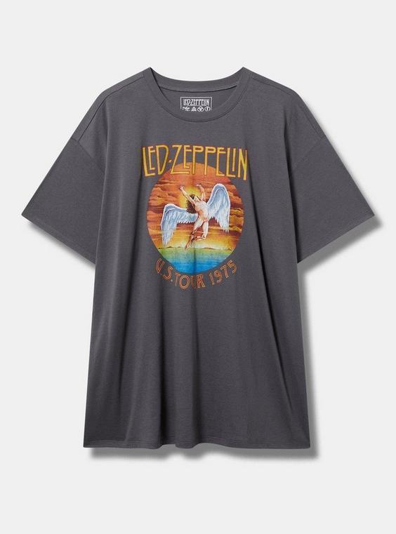 Led Zeppelin Oversized Fit Crew Cotton Tee Product Image