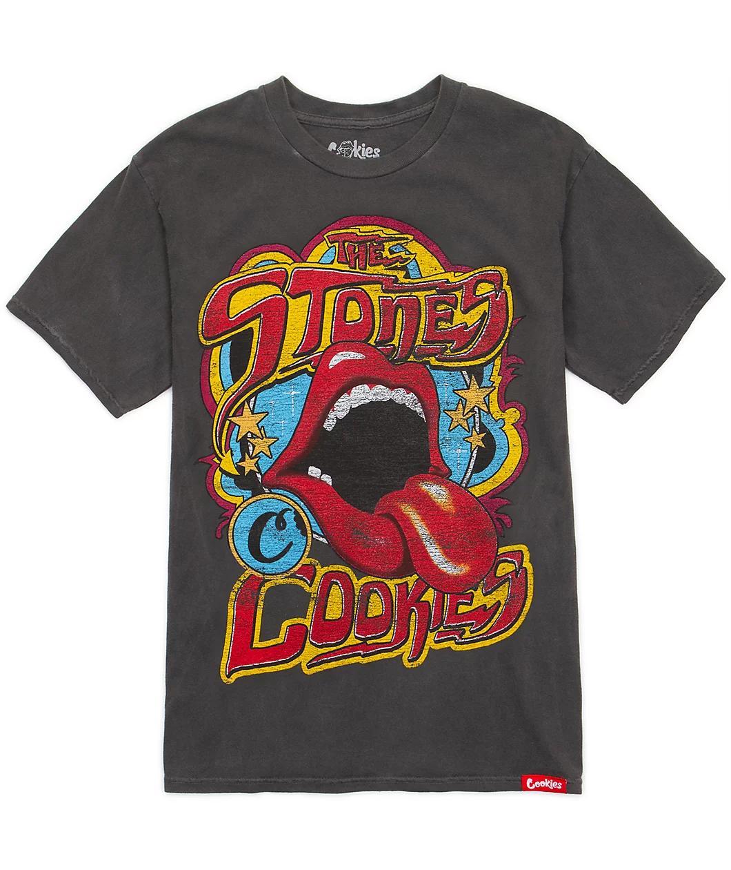 Cookies x The Rolling Stones The Stones Black T-Shirt Product Image