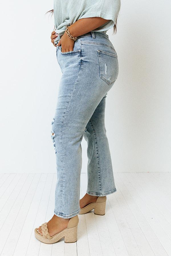 Risen The Lona Midrise Distressed Jean Curves Product Image