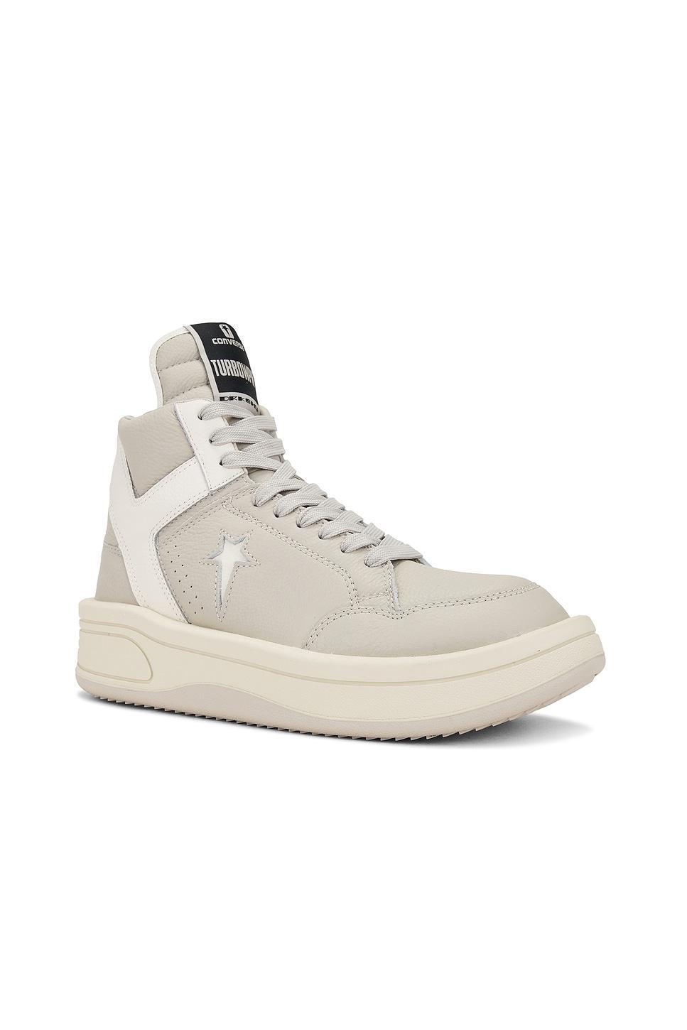 X Converse Turbopwn in Oyster And White DRKSHDW by Rick Owens Product Image