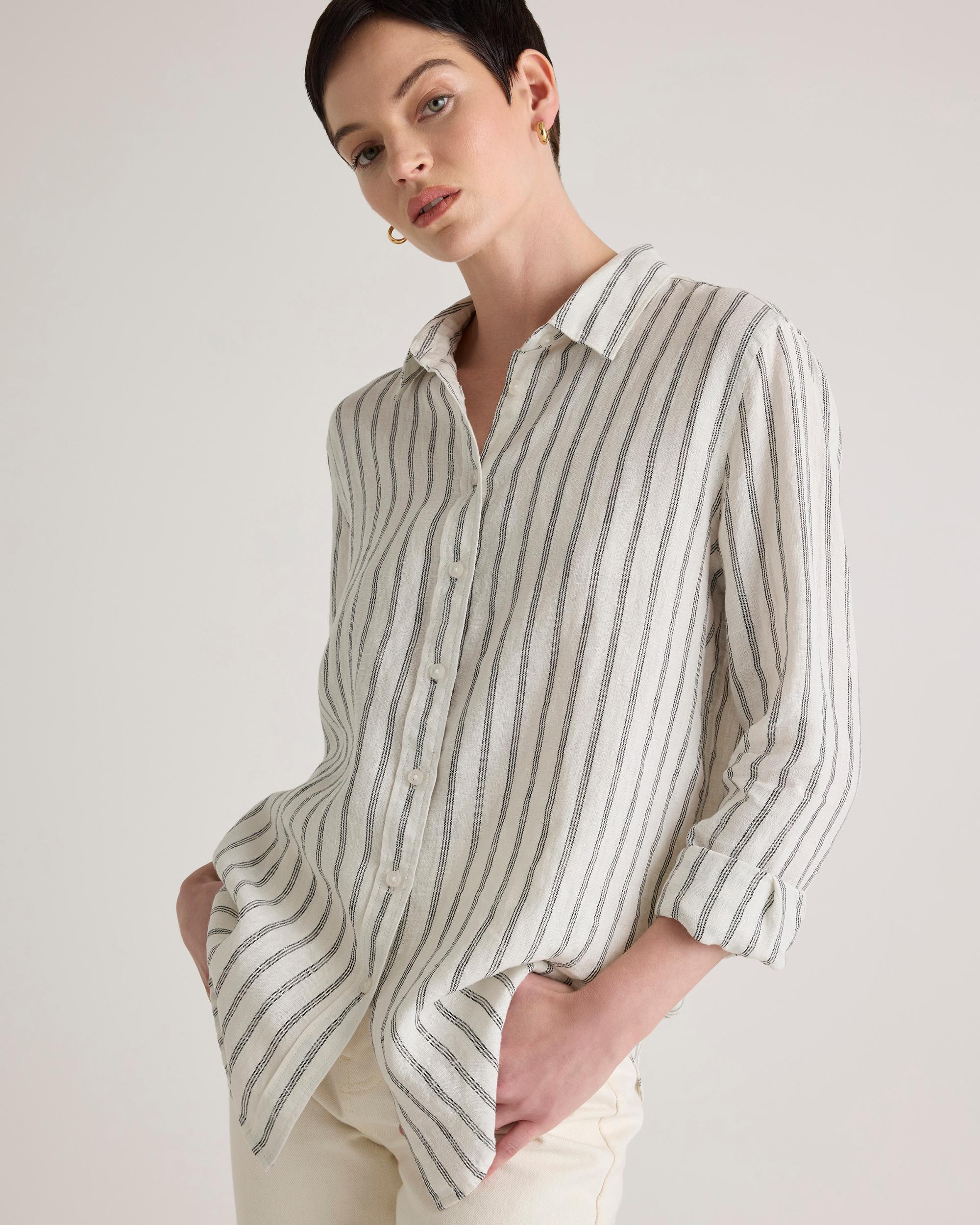 Quince | Women's 100% European Linen Long Sleeve Shirt Product Image