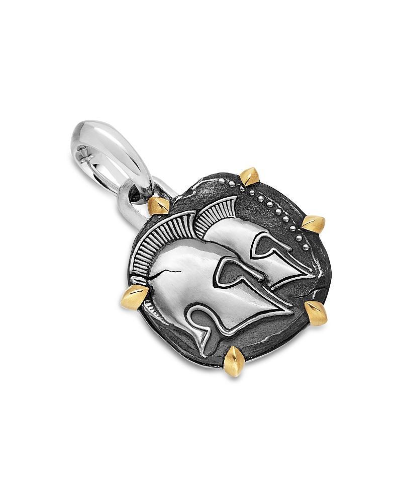 Mens Sterling Silver & 18k Yellow Gold Zodiac Amulet Enhancer Product Image