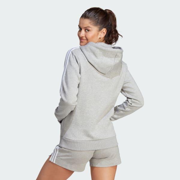 Essentials 3-Stripes Full-Zip Fleece Hoodie Product Image