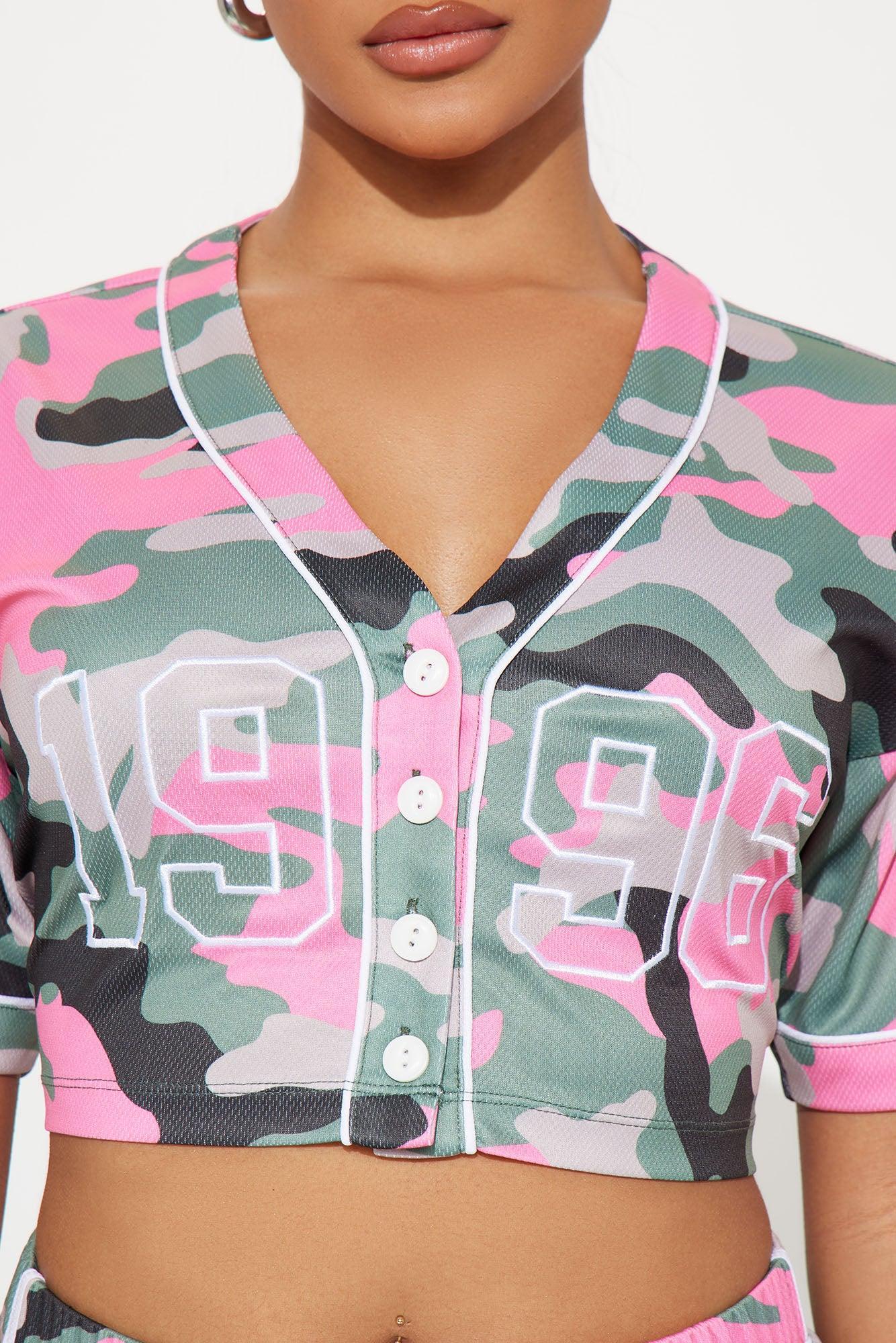 1996 Camo Short Set - Pink/combo Product Image