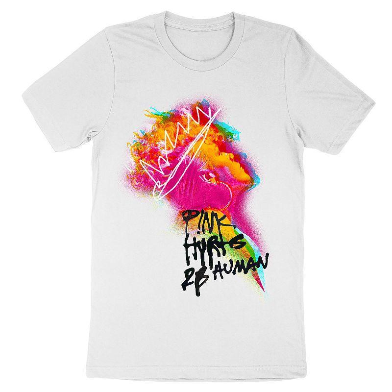 Men's Pink Tee, Size: Small, White Product Image