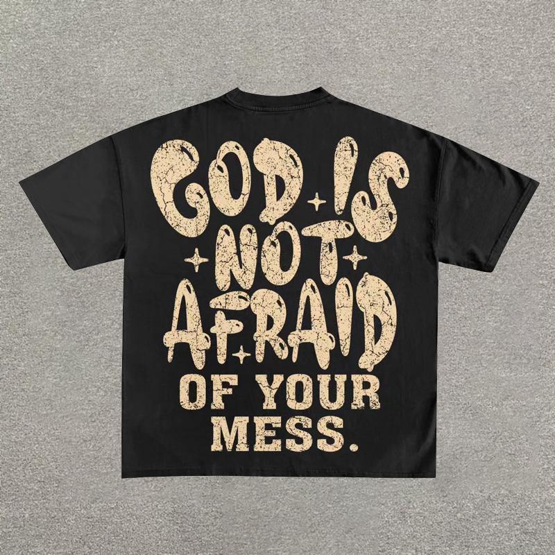 Sopula Men's God Graphic Cotton T-Shirt Product Image