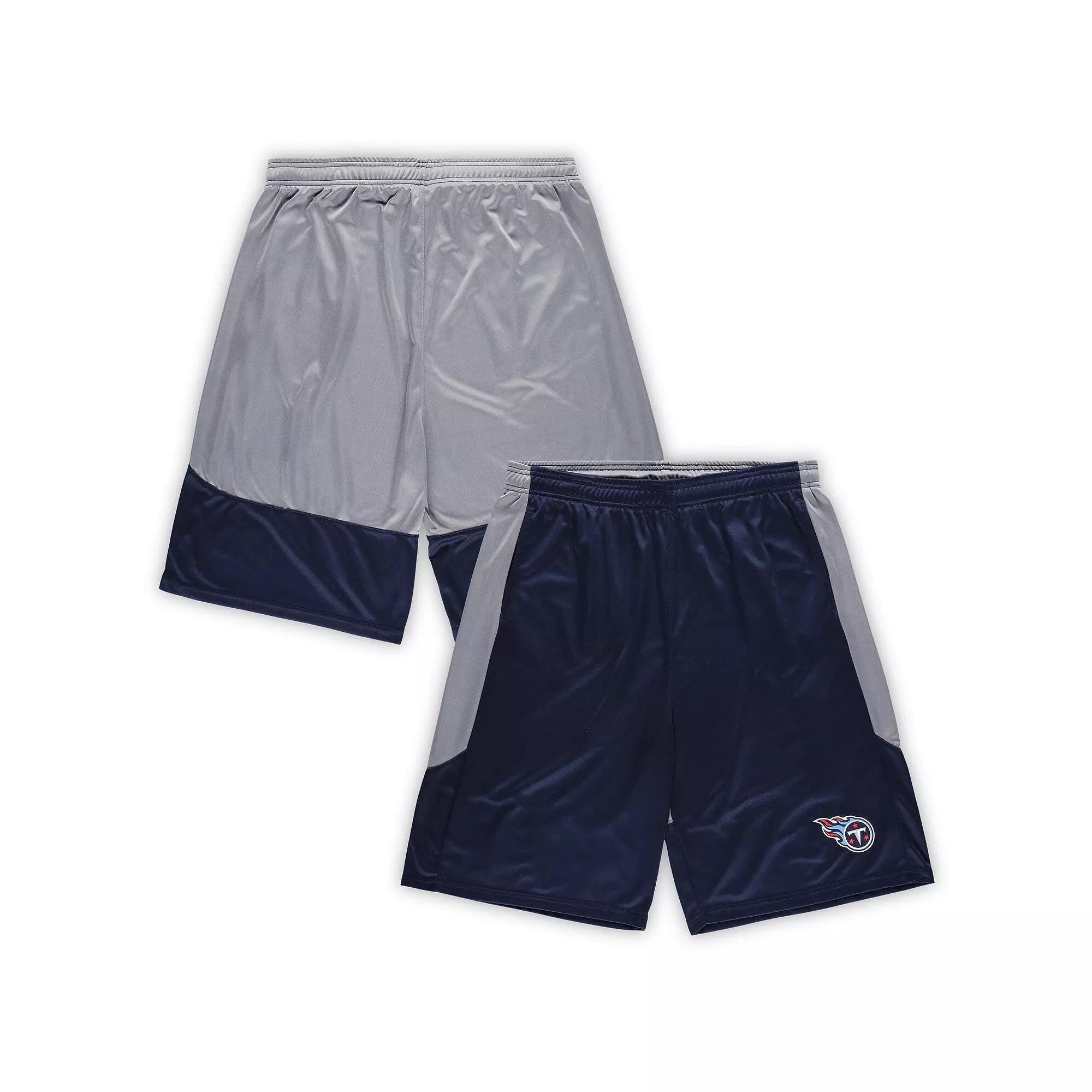 Men's Fanatics Navy Tennessee Titans Big & Tall Team Logo Shorts,  Product Image