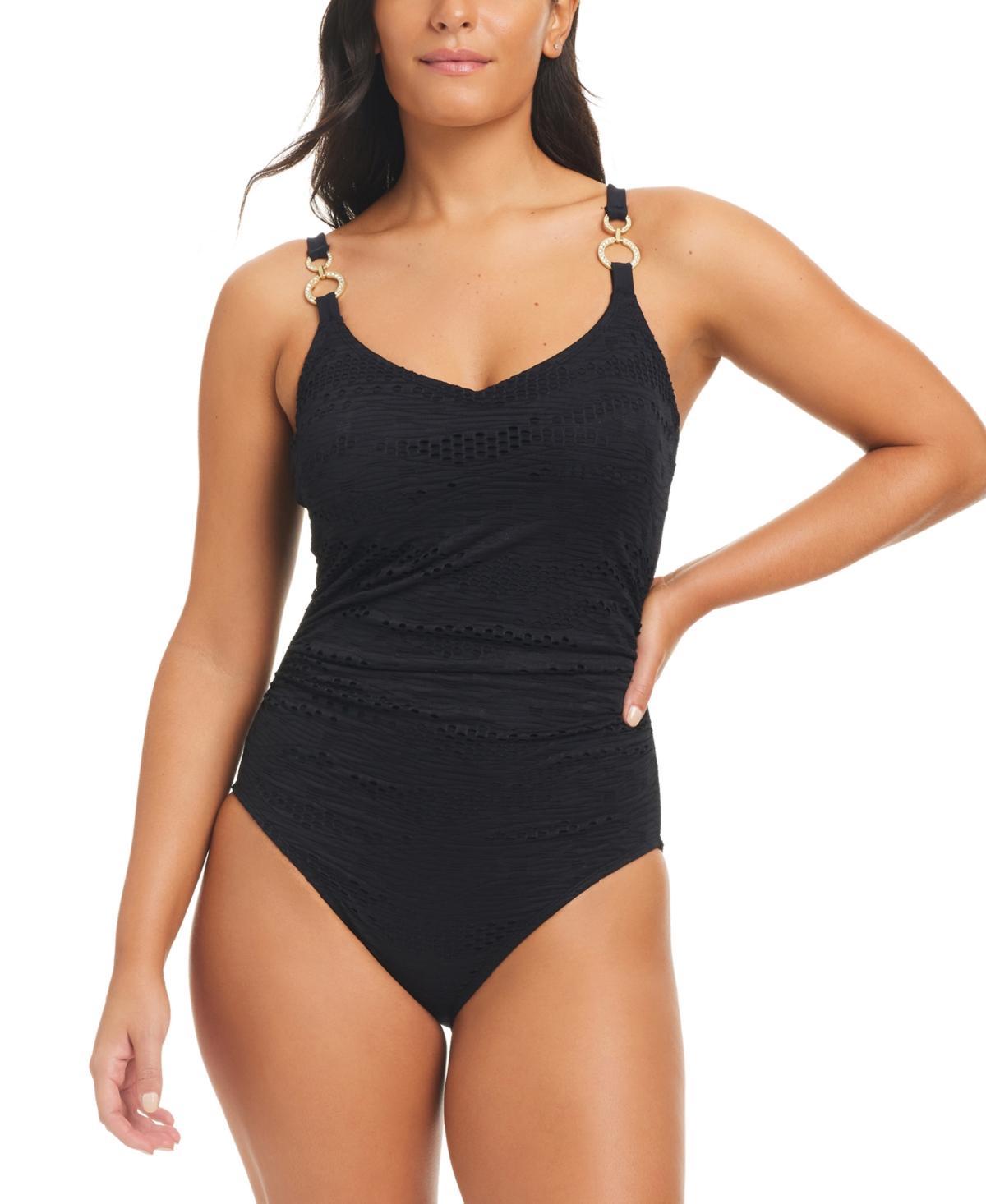 Beyond Control Womens Textured One-Piece Swimsuit Product Image