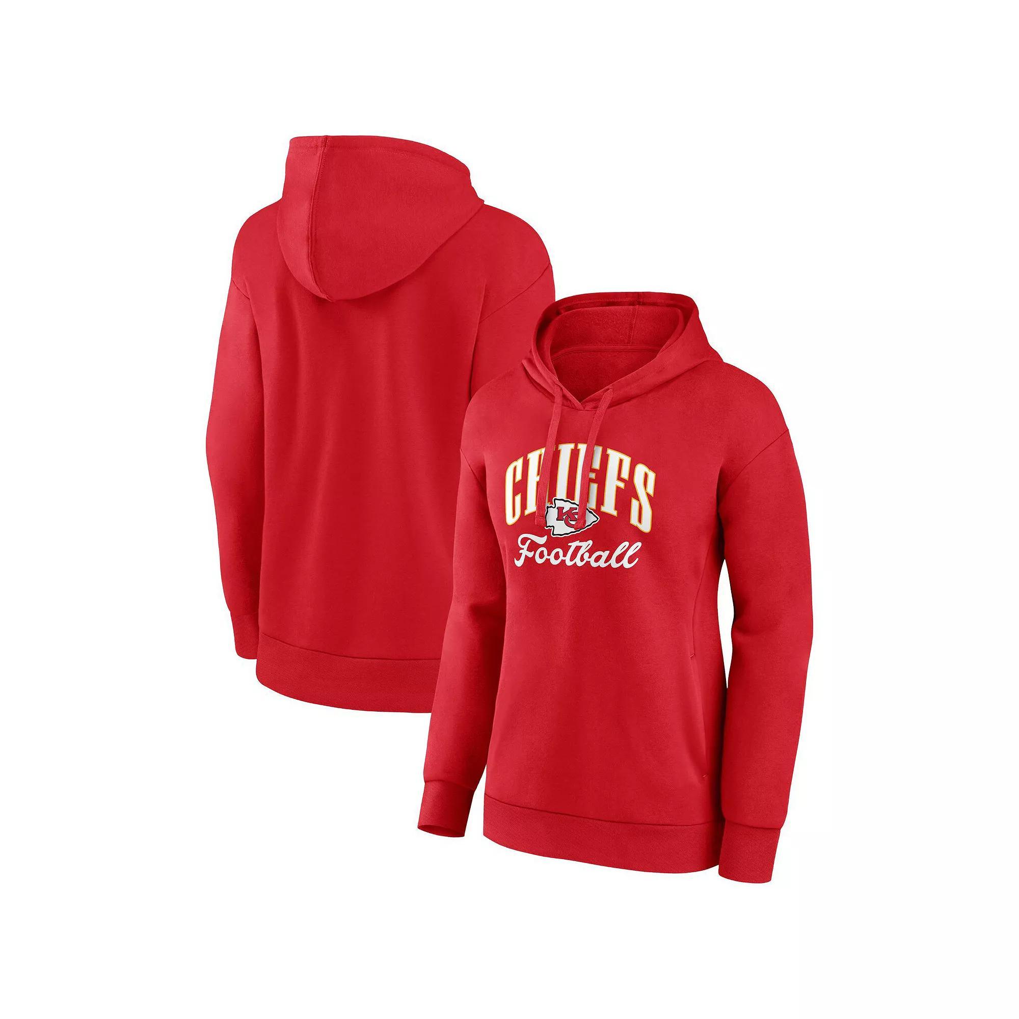 Women's Fanatics Scarlet San Francisco 49ers Team Logo Victory Script Pullover Hoodie,  Product Image