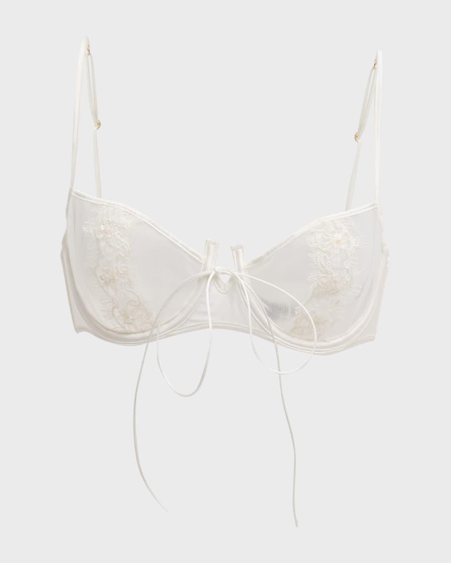 Tresor Lace-Trim Mesh Demi Bra Product Image