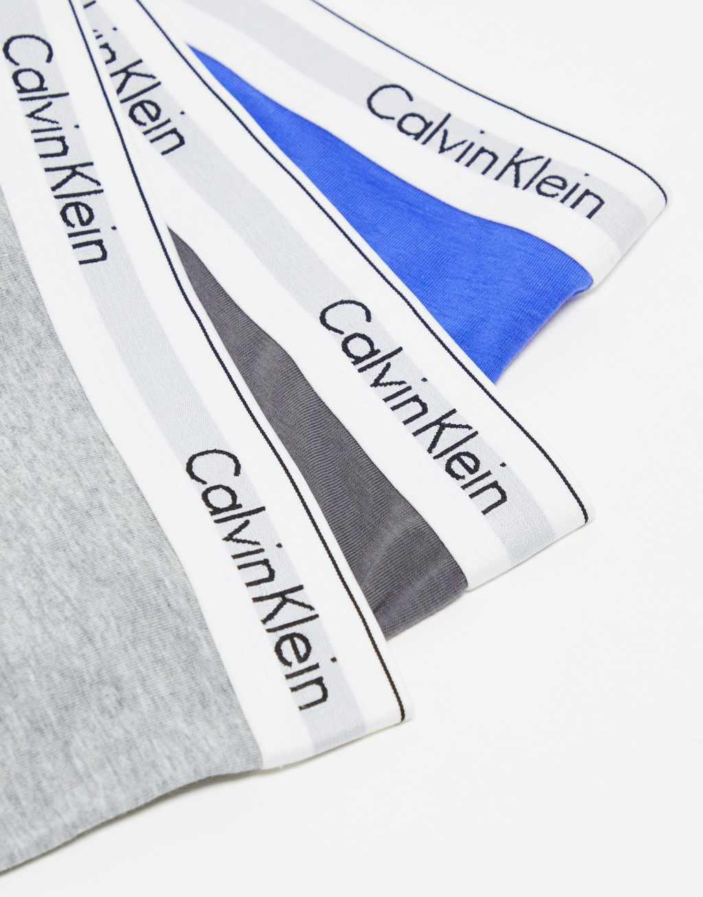 Calvin Klein cotton stretch low rise trunks 3 pack in multi Product Image