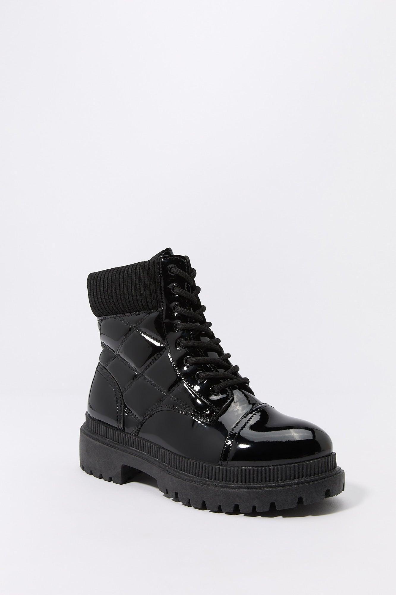 Quilted Lace Up Boot Female Product Image