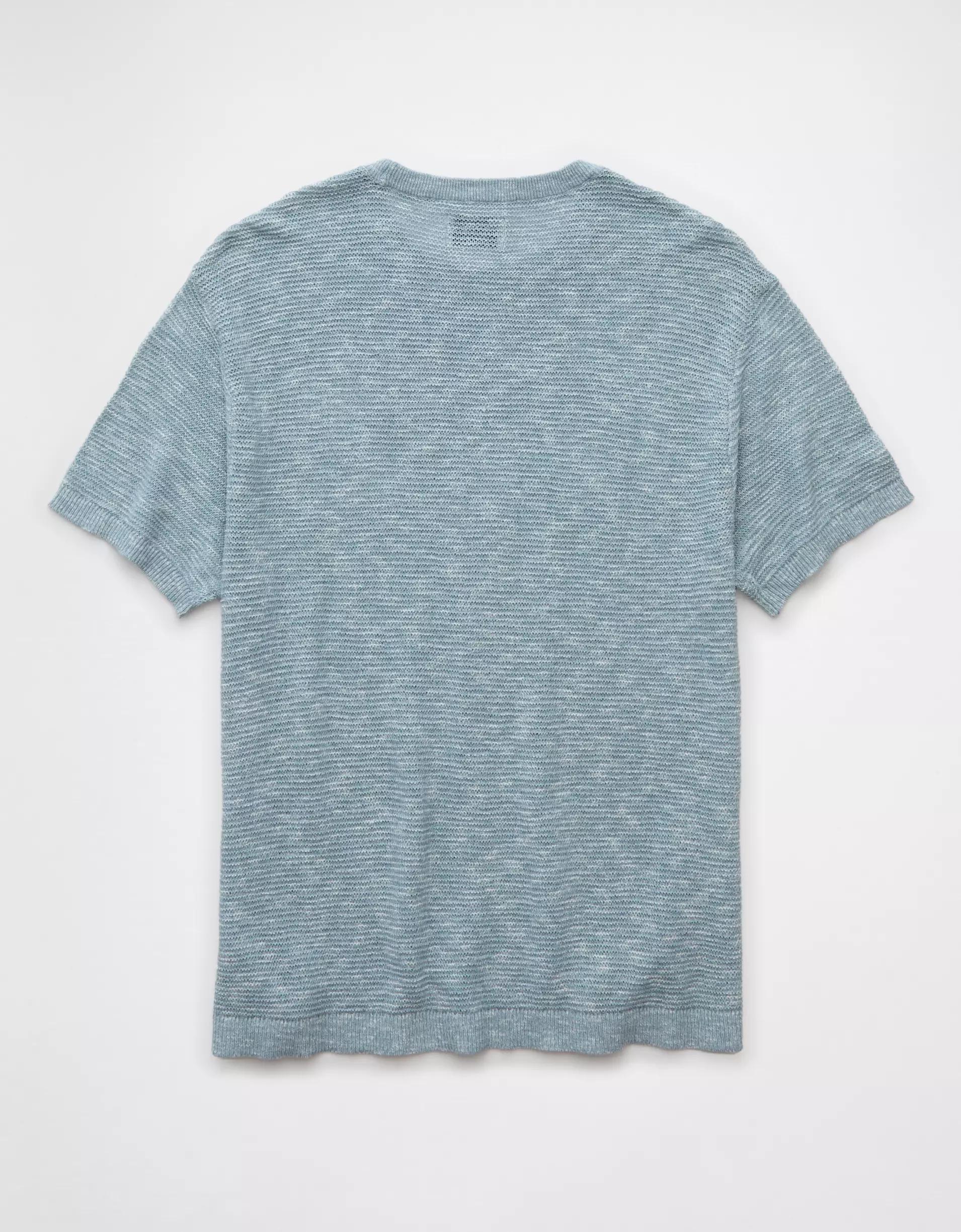 AE Linen-Blend Sweater T-Shirt Product Image