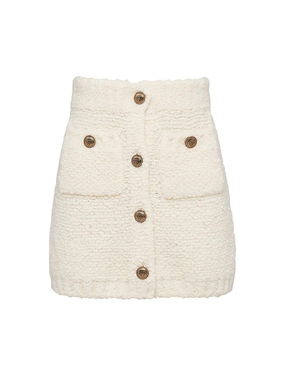 Womens Boucl Mohair Miniskirt Product Image