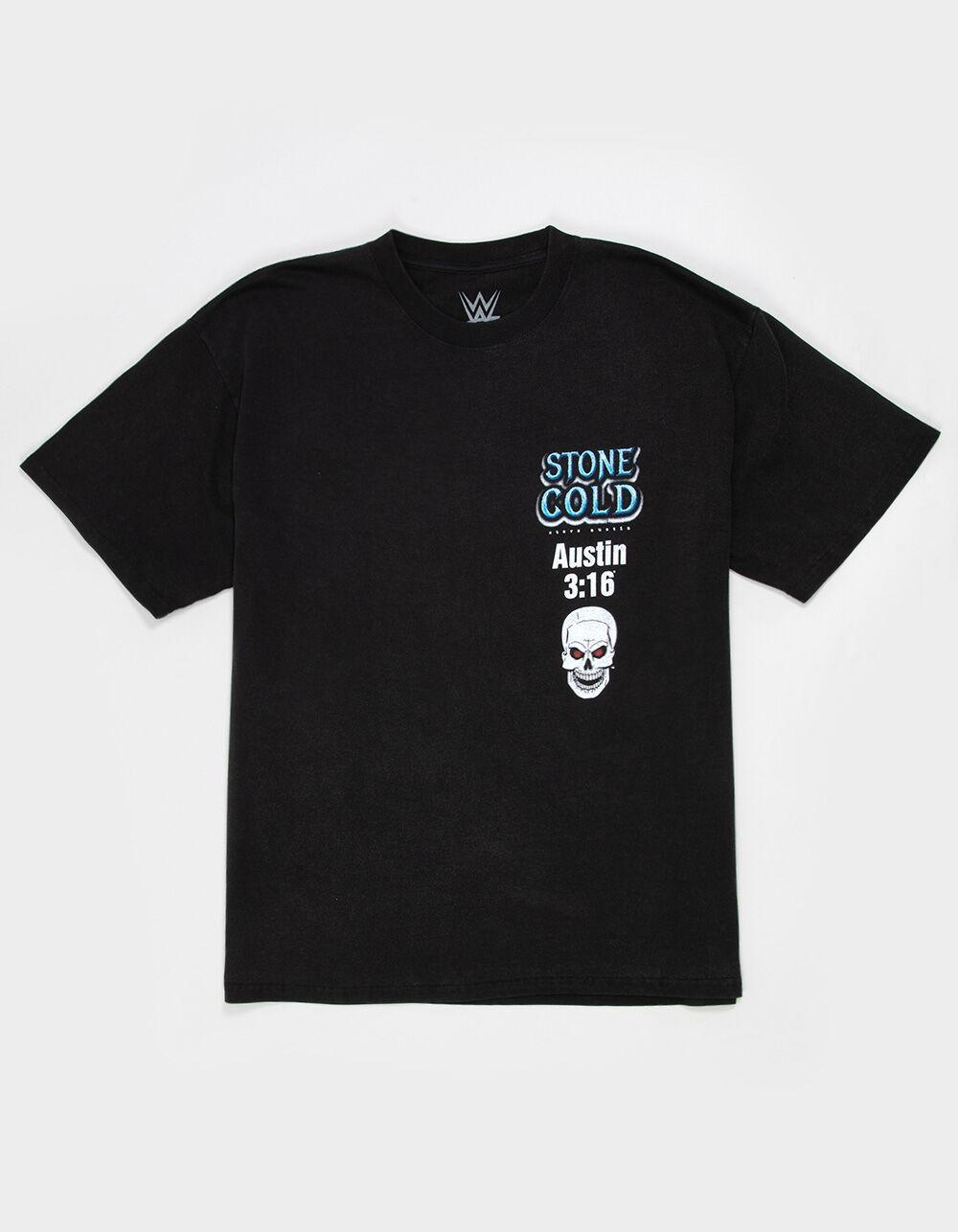 WWE Stone Cold Mens Boxy Tee - WASHED BLACK Product Image