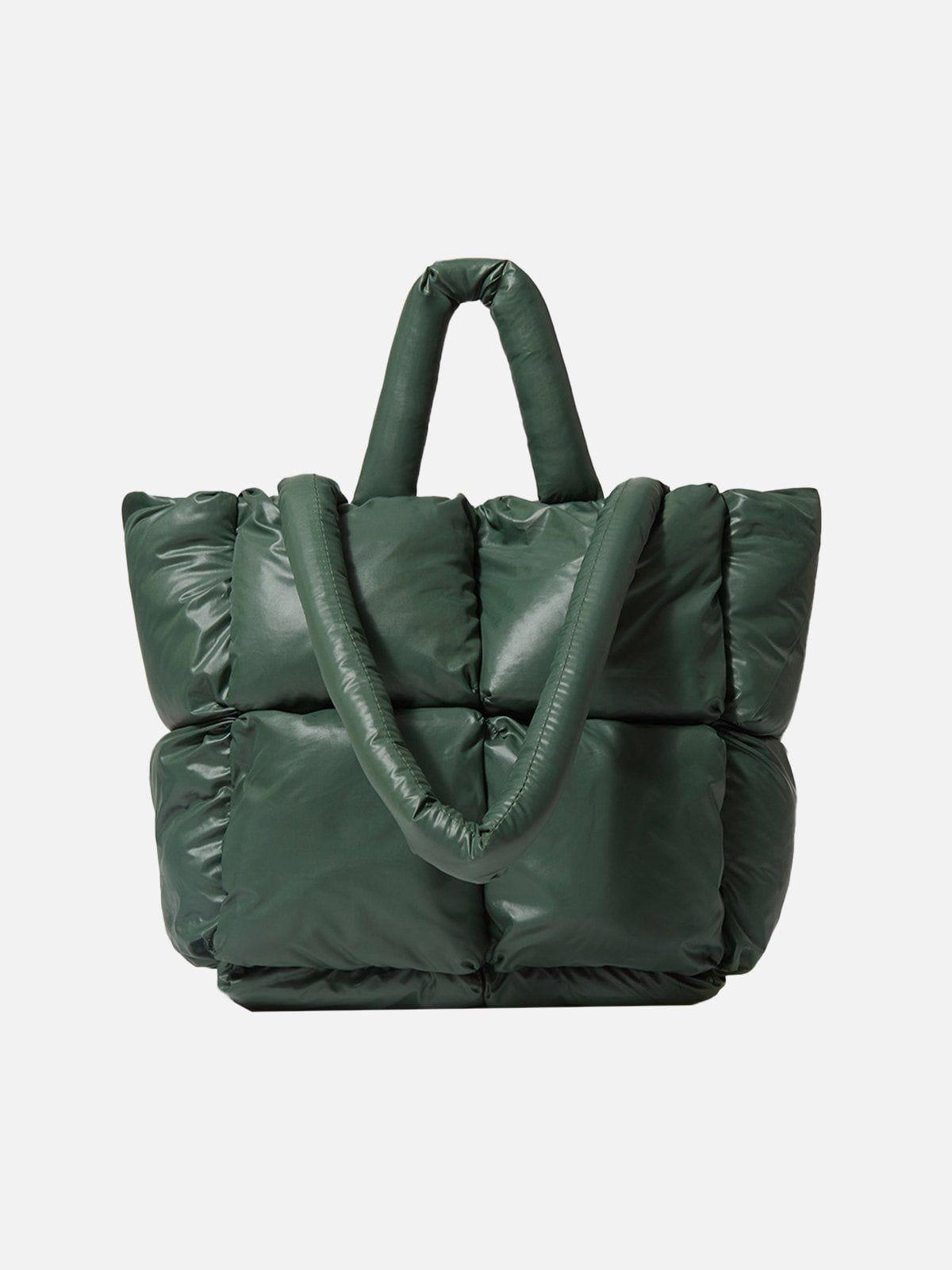 Solid Color Down-Filled Quilted Bag Female Product Image