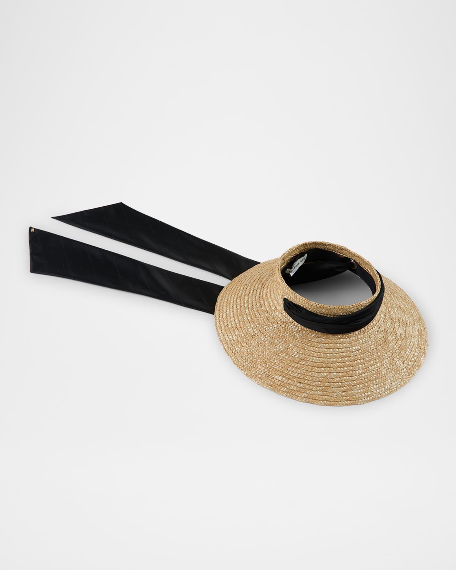 Arabella Open-Crown Straw Beach Hat Product Image