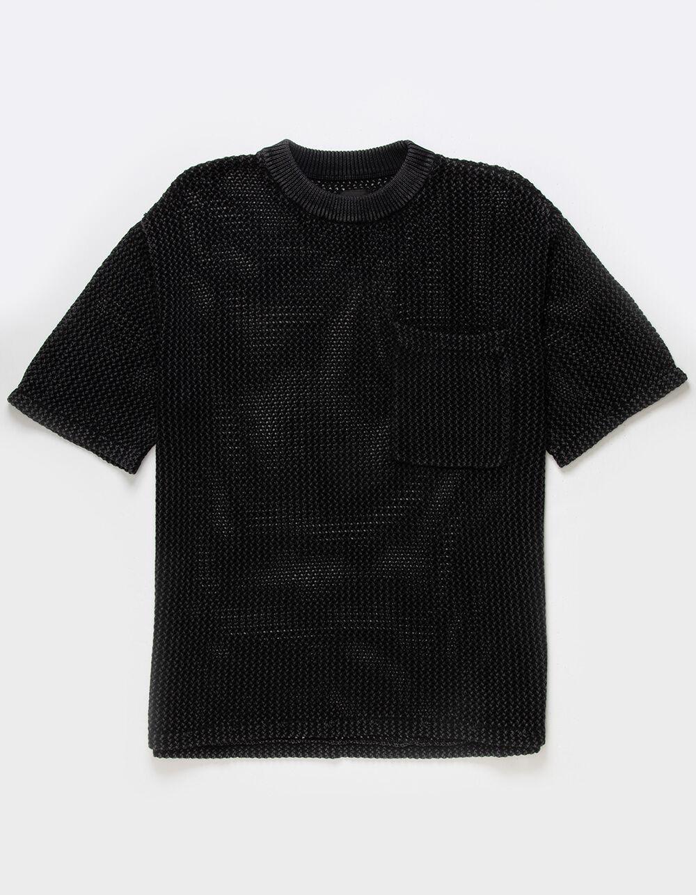 RSQ Mens Crochet Pocket Tee - BLACK Product Image