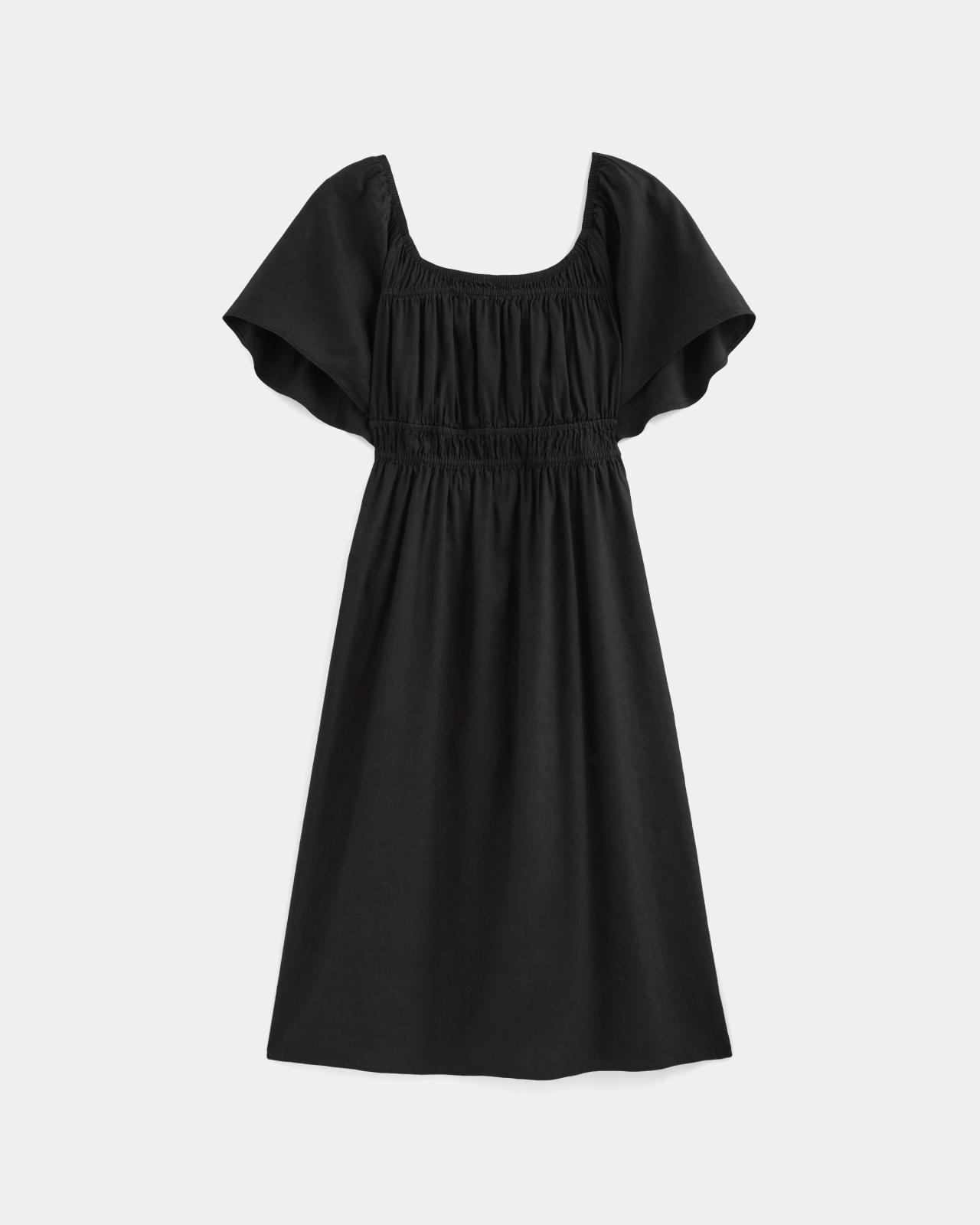 Womens Flutter-Sleeve Dress in Stretch Linen by Everlane Product Image